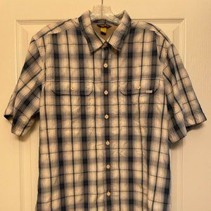 Eddie Bauer Men's Short Sleeved Button Up Travex  Shirt, Size LT